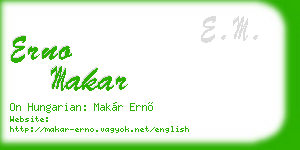 erno makar business card