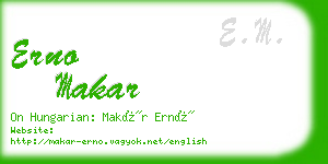 erno makar business card